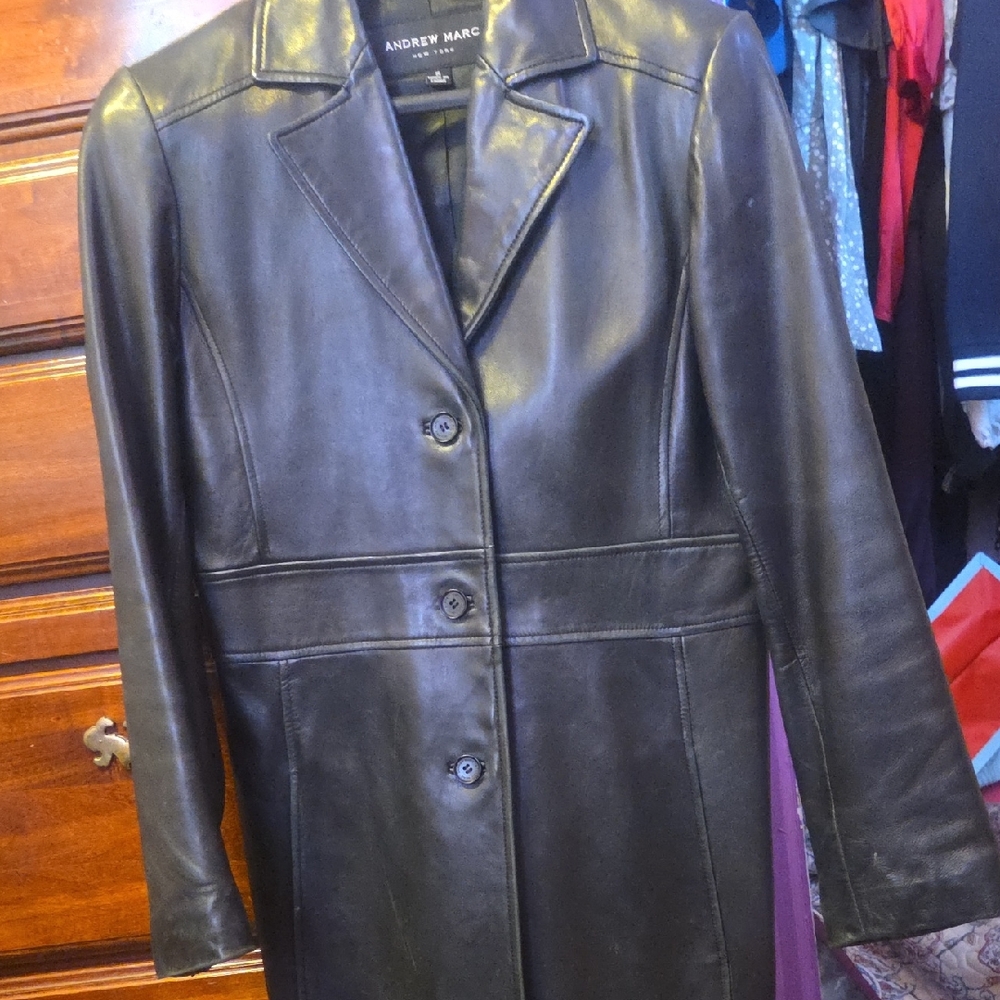Andrew Marc Women's Black Leather Jacket